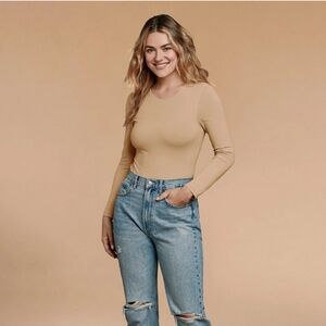 Nuuds Crewneck Long Sleeve Bodysuit size XS